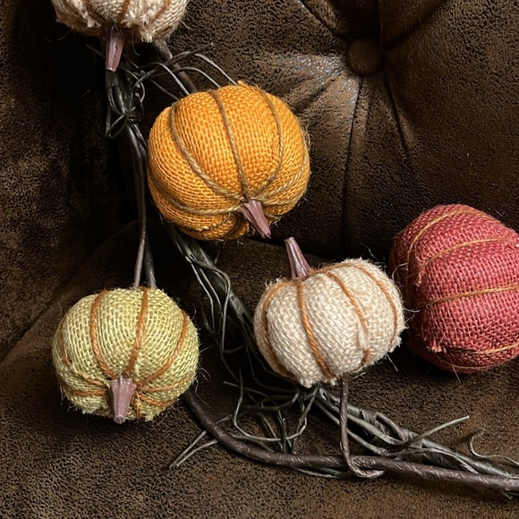 Pumpkin patch flexible wire decor for mantle or wreath - Picture 2 of 6